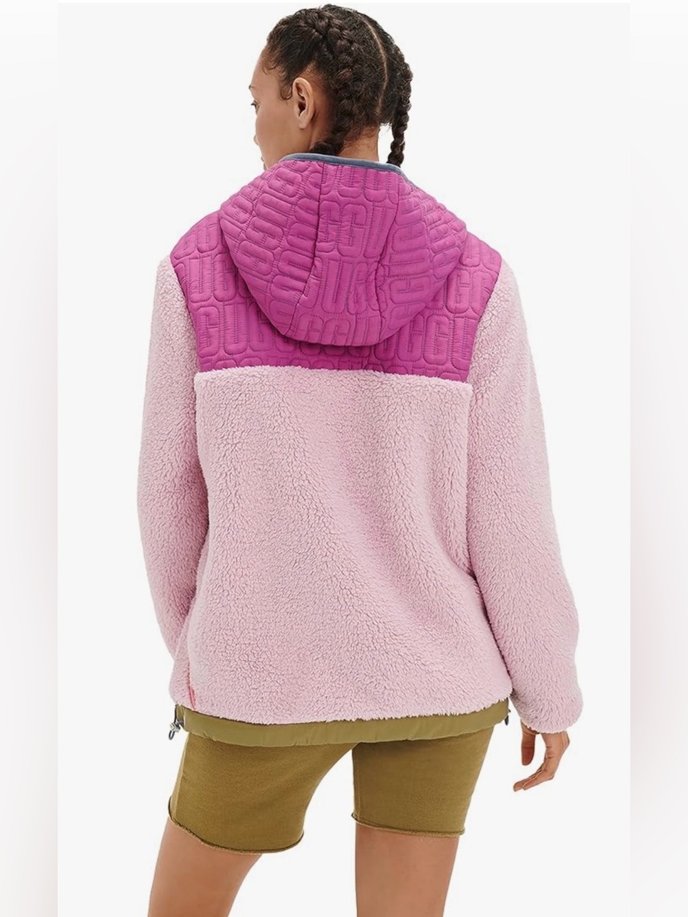 UGG IGGY SHERPA HALF ZIP HOODED JACKET - Picture 10 of 10